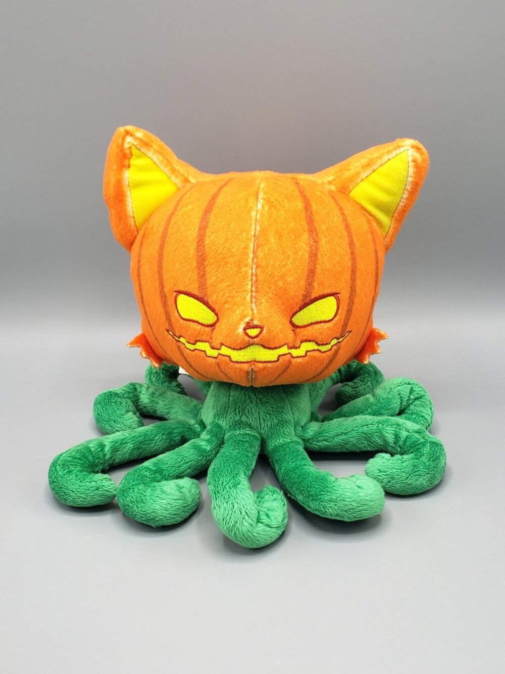 Tentacle Kitty Cat-O-Lantern Halloween Plush Pumpkin Kitten Glow in the Dark Toy